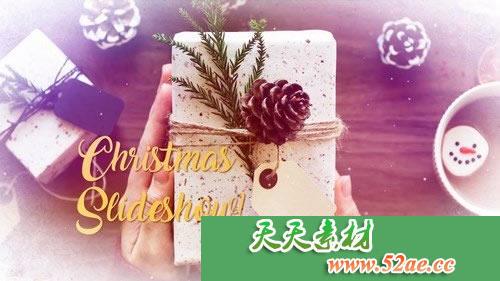 PR模板 圣诞节幻灯片电子相册视频模板首映Pro模板-天天素材网