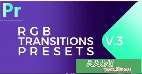 PR模板 颜色预设转场视频模板下载 RGB Transitions Pack V3-天天素材网