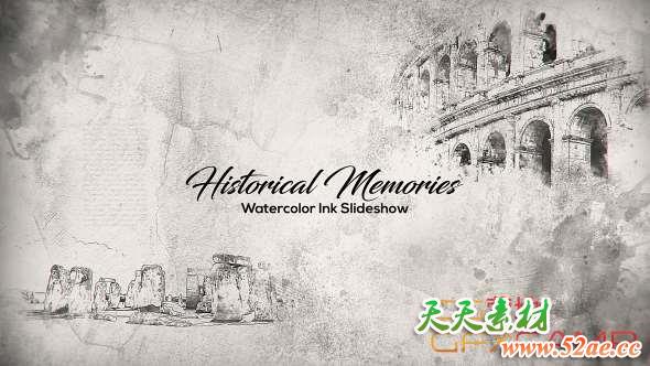Historical Memories Watercolor Ink Slideshow