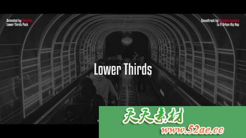 PR模板 文字字幕条视频模板下载Lower Thirds Premiere Pro模板-天天素材网