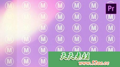 PR模板 画面失真特效开场LOGO标志视频模板Glitch Split Logo-天天素材网