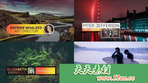 AE模板 创意文字标题字幕模板下载Creative Lower Thirds-天天素材网