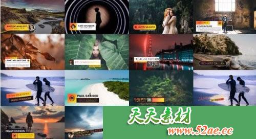 PR模板 创意动画文字字幕片头模板下载 Creative Lower Thirds-天天素材网