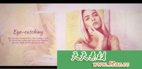 PR模板下载 笔刷画笔画廊电子相册模板 - Premiere Pro模板-天天素材网