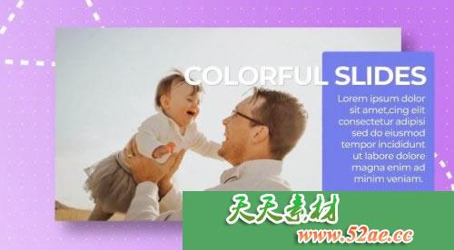 PR模板下载 炫彩幻灯片电子相册视频模板 - Premiere Pro模板