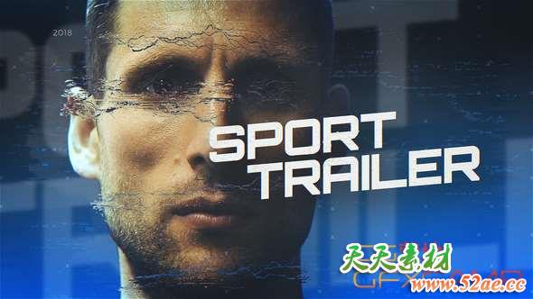 AE模板-体育运动视频定帧定格人物介绍宣传片 Sport Trailer-天天素材网