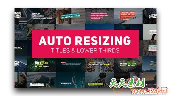 AE模板-自适应大小文字标题动画 Lower Thirds-天天素材网
