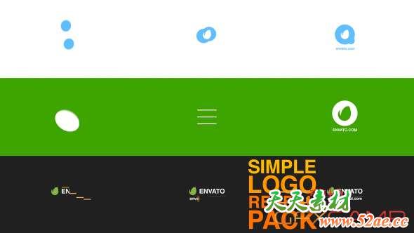 AE模板-简洁Logo动画 Simple Logo Reveal Pack-天天素材网