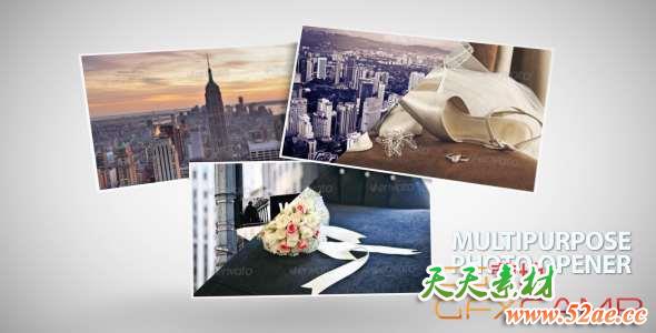 AE模板-简洁照片相册展示开场 Multipurpose Photo Opener-天天素材网