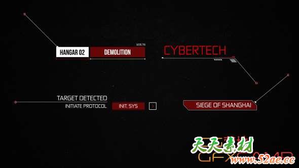 AE模板-科技感指示线动画 Techno Call-Outs-天天素材网