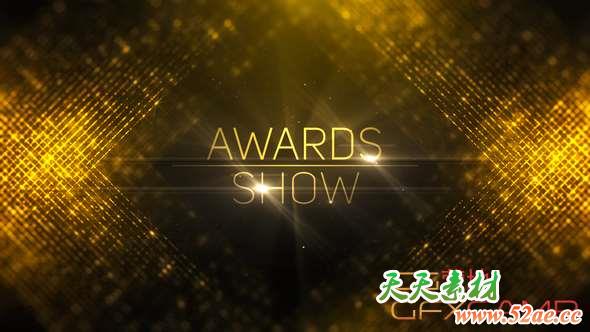 AE模板-金色背景颁奖典礼晚会包装 Awards-天天素材网