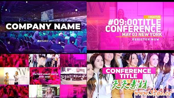 AE模板-活动视频宣传包装 Event Opener-天天素材网