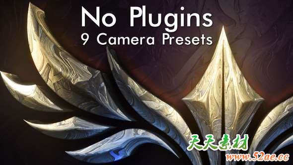 AE模板-三维钢铁质感Logo动画 Metal Logo Reveal-天天素材网