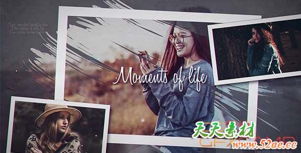 AE模板-生活记录照片相册展示 Moments of Life-天天素材网