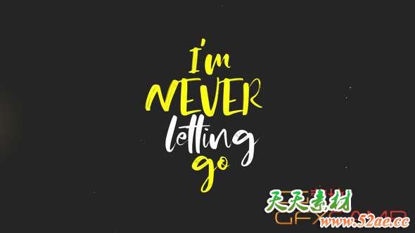 AE模板-创意歌词排版展示动画 Lyrics Kinetic Typography 2-天天素材网