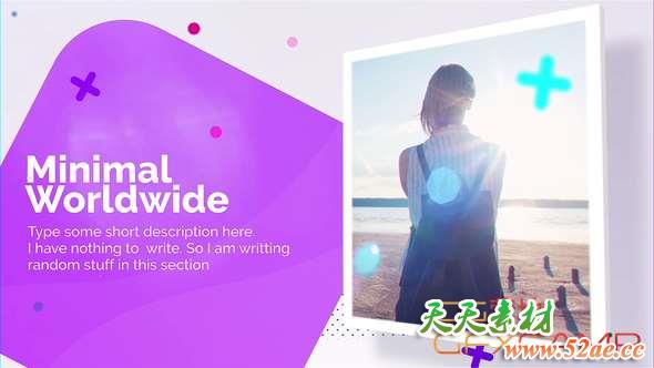 AE模板-清新时尚片头展示 Fancy Minimal Presentation-天天素材网