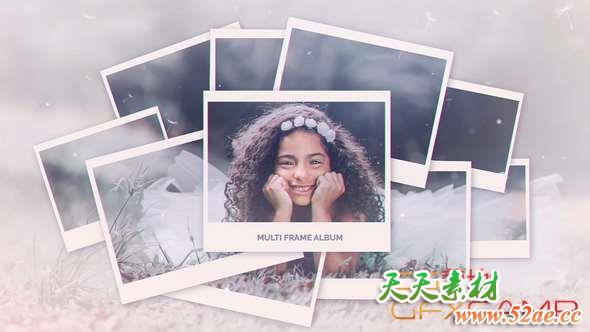 AE模板-相框拼贴照片掉落相册片头 Multi Frame Photo Gallery-天天素材网