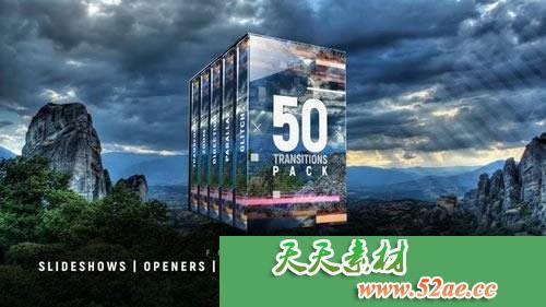 PR模板 50组转场特效视频模板下载50 Transition Pack-天天素材网