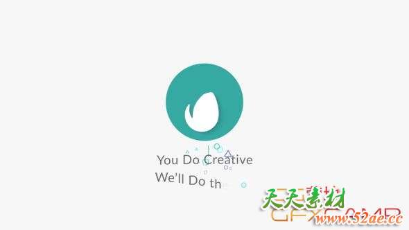 AE模板-简洁图形Logo动画 Simple Logo Reveal-天天素材网