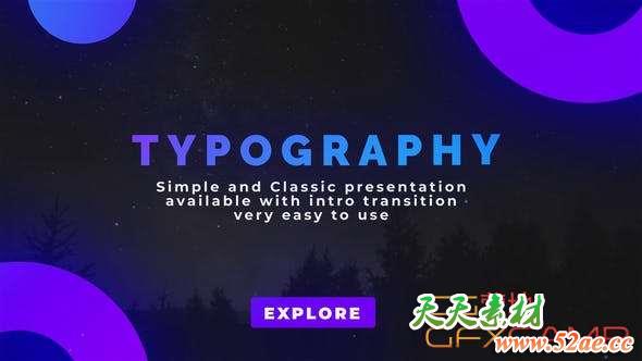 AE模板-时尚文字图形排版包装 Slide Zone v.3-天天素材网