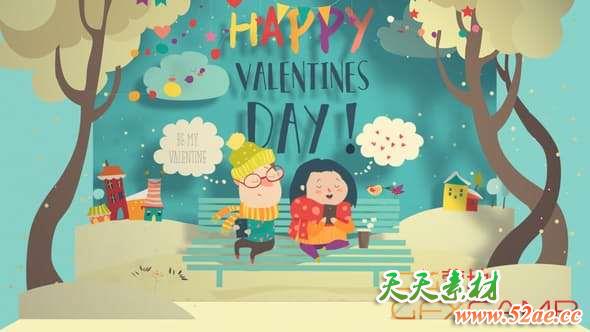 AE模板-卡通童话故事立体书翻页动画片头 Pop-Up Book-天天素材网