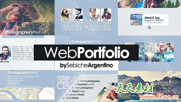 Apple Motion模板-网站宣传介绍展示片头 Web Portfolio-天天素材网