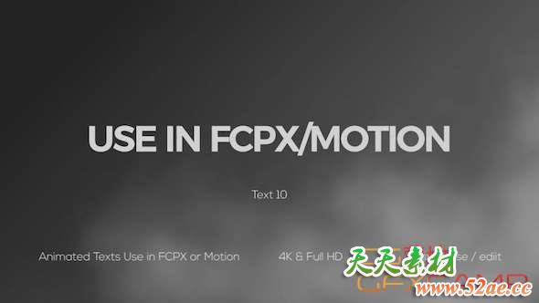 FCPX插件-10组科技感信号损坏文字标题字幕动画 Glitch Animated Titles-天天素材网