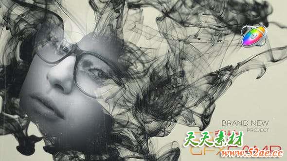 Apple Motion模板-水墨遮罩视频开场片头 Ink CInematic Titles-天天素材网