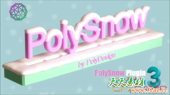 3DS MAX雪覆盖模拟插件 CGTrader – PolySnow V4-天天素材网
