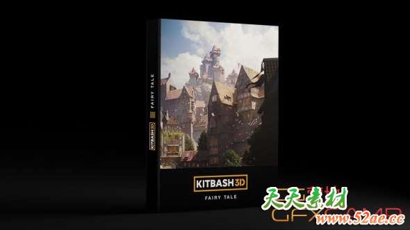 童话城镇3D模型 Kitbash3D – Fairy Tale (MAX/MA/OBJ/FBX格式)-天天素材网