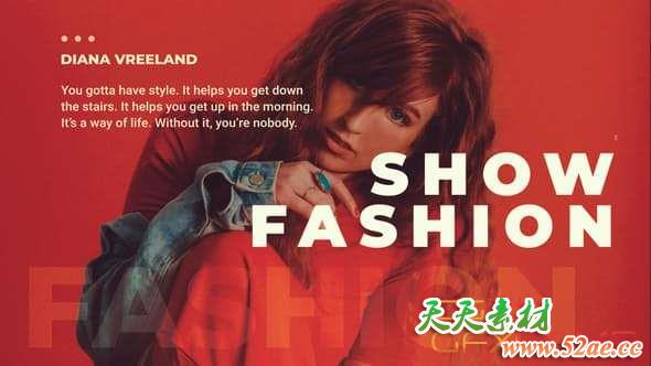 AE模板-时尚图片宣传开场 Fashion Promo Slideshow-天天素材网