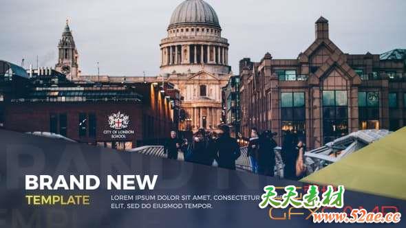 AE模板-现代简洁图片宣传包装 Modern Promo-天天素材网