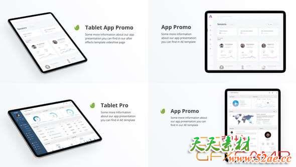AE模板-iPad平板商品APP介绍宣传动画 Tablet Pro Presentation Kit-天天素材网