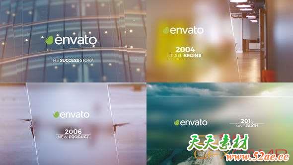 AE模板-三维遮罩时间线图片开场 Timeline-天天素材网