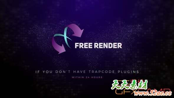 AE模板-粒子汇聚Logo动画 Cinematic Particles Logo Reveal-天天素材网