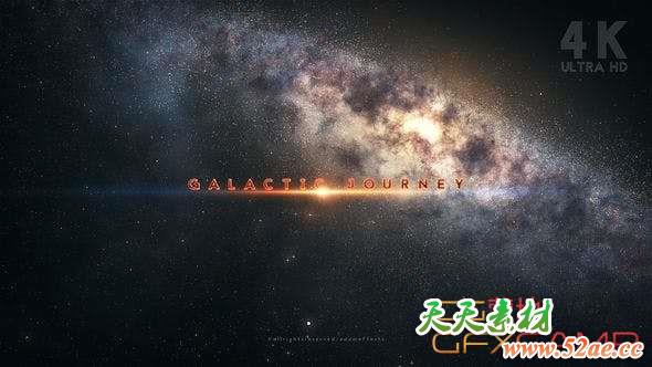 AE模板-宇宙银河星系文字宣传片头 Galactic Journey Title Sequence-天天素材网
