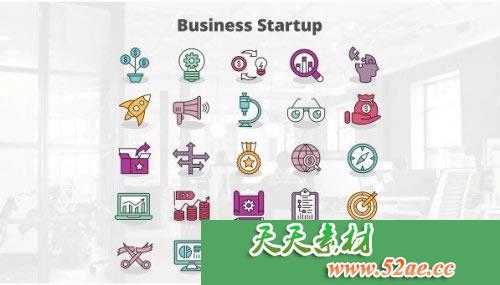 PR模板 创业公司 - MOGRT图标 - Premiere Pro模板-天天素材网