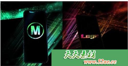 PR模板 电话LOGO标志开场展示视频模板 Phone Logo Reveal 