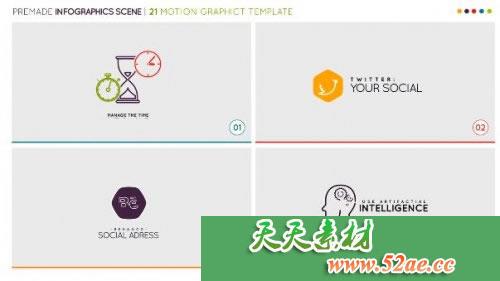 PR模板 预制的信息图表场景 Premade Infographic Scenes 