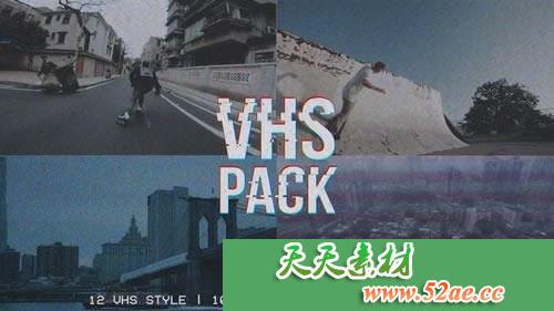 PR模板  录像机 录影带特效视频模板 VHS Pack-天天素材网