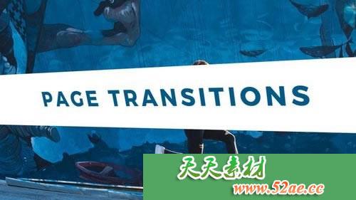 PR模板 翻页无缝转场特效开场视频模板 Page Transitions-天天素材网