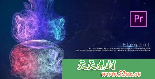 PR模板 唯美粒子动画粒子展示视频模板 Fluid Motion 