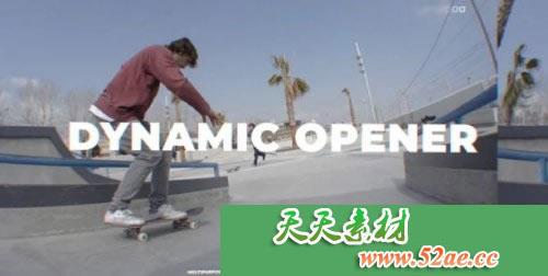 PR模板下载 动态开启器视频片头模板下载 Dynamic Opener-天天素材网