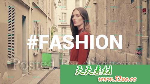 PR模板 流行时尚介绍片头 开场片头视频模板下载