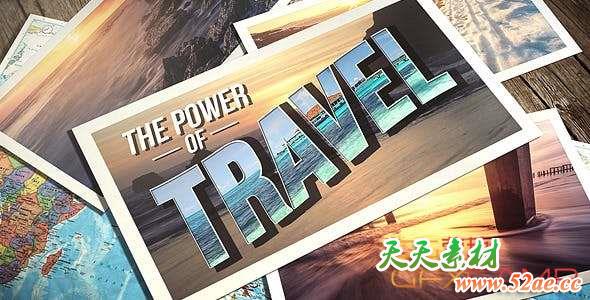 AE模板-旅游照片相册开场 Photo Gallery Travel-天天素材网