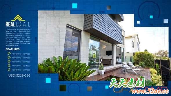 AE模板-房地产宣传介绍视频包装 Real Estate Slideshow-天天素材网