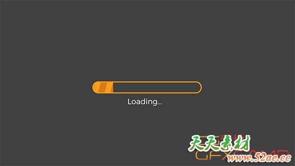 AE模板-进度条加载读取Logo动画 Loading Logo Reveal-天天素材网