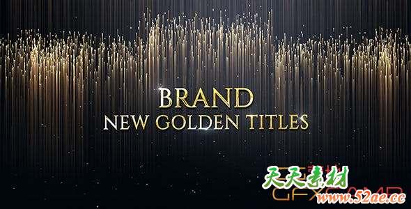 AE模板-金色线条背景文字宣传颁奖片头 Luxury Golden Titles-天天素材网