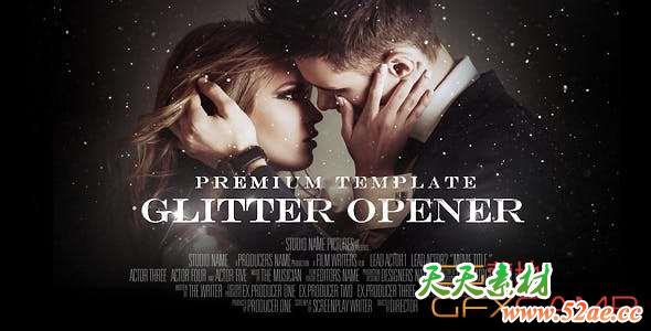 AE模板-闪烁粒子人物介绍片头 Glitter Opener-天天素材网