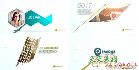 AE模板-简洁商务企业公司宣传片头 Corporate 3D Presentation-天天素材网